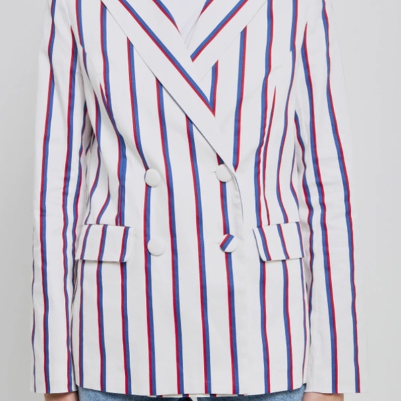 English Factory STRIPED DOUBLE BREASTED BLAZER-NWT - Picture 1 of 6